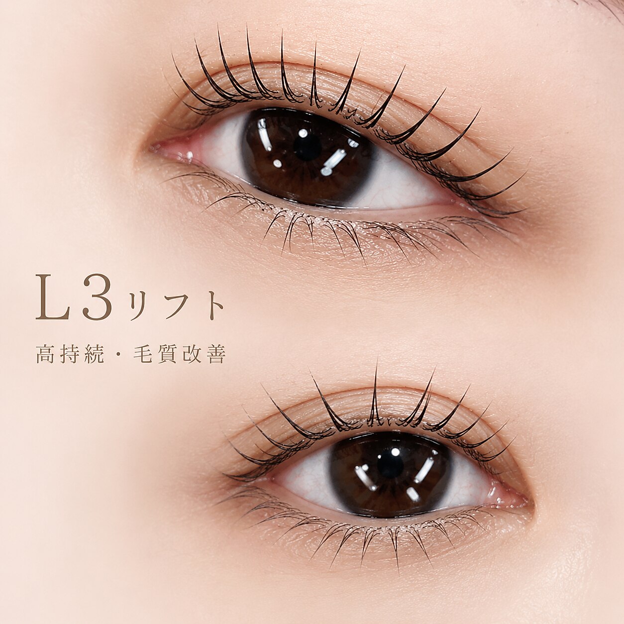 【まつ毛パーマ】　L3リフト高持続・毛質改善