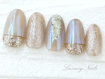 ラグジュアリーネイルズ カワグチ(Luxury Nails Kawaguchi)/ブルーオーロラミラー*