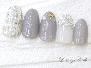 ラグジュアリーネイルズ オオミヤ(Luxury Nails Omiya)/ふんわり*ツイードネイル