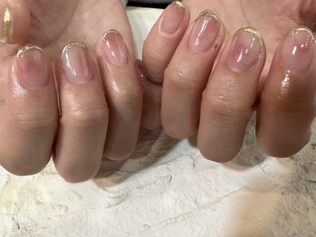 デューネイルスタジオ(dew nail studio)/先端ミラー桃ニュアンス