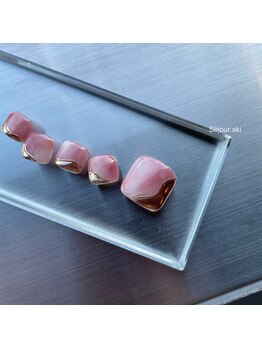 セジュール(Se'jour)/フットネイル/ミラーネイル