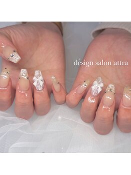 アトラ 本八幡店(attra)の写真/豊富なデザインを定額で選べるトレンドデザイン♪毎月指先からおしゃれを更新できるサロンで素敵な日々を◎