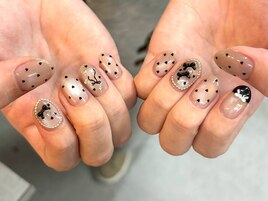 ハートドット/リボン/ガーリー