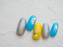 カトルナフ(quatre fois neuf)/オーロラのポイントネイル