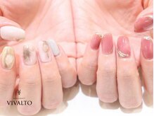 ワールド ビューティ ヴィヴァルト 宝塚店(WORLD BEAUTY VIVALTO)/アシメ/ミラー/マーブルネイル