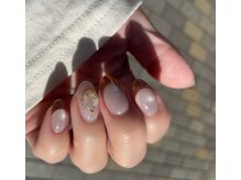 ネイルアンドアイラッシュスタジオ シュシュ(chouchou)/ミラーフレンチ×クリスマス