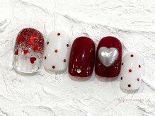 ネイルメゾン 池袋店(NAIL MAISON)/レッドハートホロ¥10550