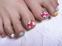 コーシェリ(koselig)/ポップフラワー♪フットネイル