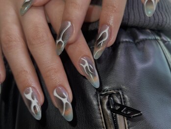 韓国/長さだし/トライバル柄