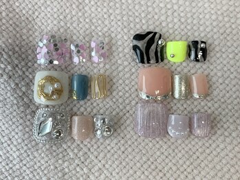 Kネイル(K Nail)の写真/《旬のデザイン多数♪》つけ放題やゴージャスコースをご用意☆大切な日は指先や足元をとびきりのお洒落で♪