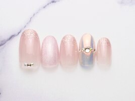 リングビジューネイル初回￥6500