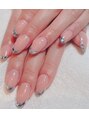 グロウネイル 札幌店(GLOW/NAIL) 『フレンチネイル』ガラスフレンチでゴージャスに![札幌ネイル