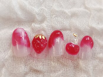 ネイルサロン ロゼプリュム/スイートバレンタイン限定ネイル