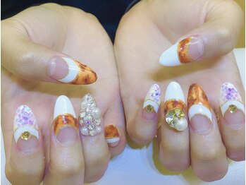 ネイルサロン ジェイ(Nail Salon J)/ダブルフレンチ/ベッコウネイル