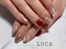 ネイルアトリエルカ(nail atelier LUCA)/M-556 シェラック大理石ネイル