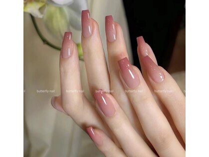 蝶々ネイル バタフライネイル(butterfly nail)の写真