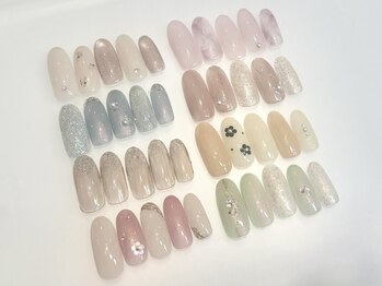 ネイルサロン シュシュ(Chou Chou)の写真/日常に溶け込む美肌カラーで、清潔感と好印象を叶える♪大人女性のための指先へ