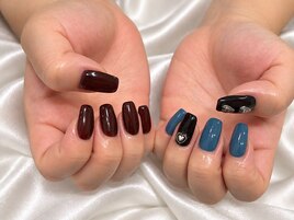 秋ネイル　シンプルワンカラー