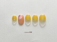 塗師/春フラワーネイルイエロー