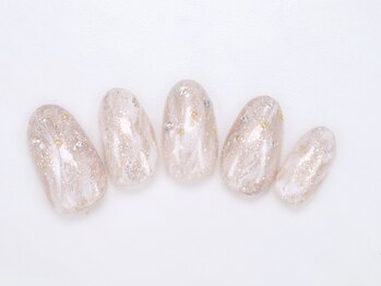 ブラン(Blanc)の写真/自爪を削らないパラジェル◆トレンドをおさえた上品ガーリーなデザインが大人気＊モチ×美フォルムに定評!!