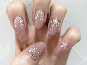 クォーターリゾートネイル(QUARTER RESORT nail)/ラメグラデーションネイル☆