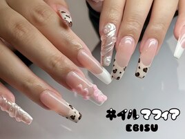 長さだし/ヒョウ柄/ガーリー
