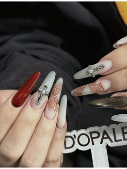 ドパルネイル 上野(DOPALE.Nail)/チップ長さ出し持ち込みデザイン