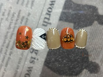ハロウィンカボチャネイル