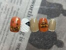 ハロウィンカボチャネイル