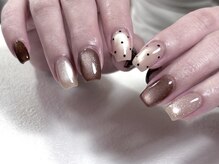 エクラネイルデザイン(eclat nail design)の雰囲気（brown nuance/magnet）