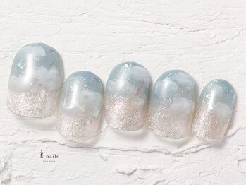 ジェミーネイル エビス(Jemiy nail ebisu)/グラデーション手書き雲10900yen