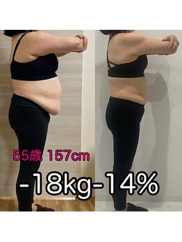 リノア(LINORE)/50代 体重-18kg 体脂肪-14%
