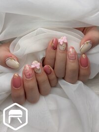 バレンタインネイル