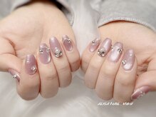 アリサネイル(ALISA NAIL)/マグネット＋ビジューネイル