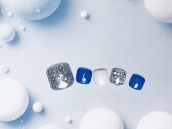 シエル ネイルズ(CIEL NAILS)/ 4月 フット ワンカラー1