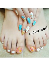 ネイルアンドアイラッシュサロン エスポアール(nail&eyelash salon espoir)/天然石＆シェル　90分コース
