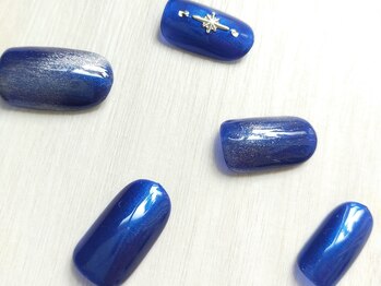 ナビネイル(Nabi nail)/ネイビーミラーネイル