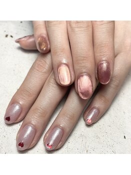 ヘアーアンドネイル ルシア(Hair&Nail Lucia)/マグネット×ラメの冬ネイル