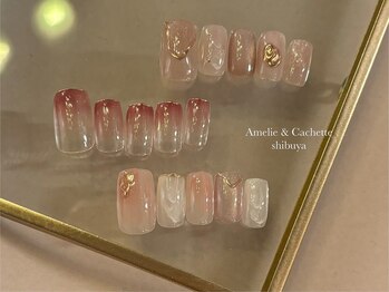 アメリアンドカシェット(Amelie&Cachette)/ニュアンスネイル:aoi