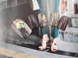 nuance×キラキラfoot nail