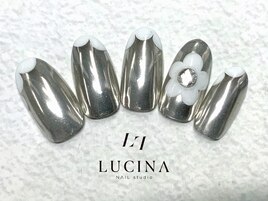 G-41 ミラー×雲フレンチネイル