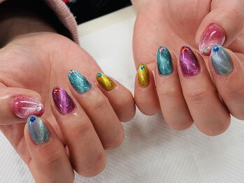 ネイルサロン ドゥ(Nail Salon Doux)/【ほり】カラフルマグネット