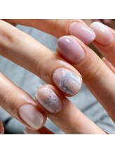 ネイルサロン 阡夜一夜/天然石マーブルネイル