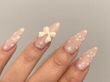 ネイルメゾン 梅田(NAIL MAISON)/ドットピンクリボン