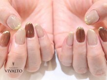 ワールド ビューティ ヴィヴァルト 宝塚店(WORLD BEAUTY VIVALTO)/金箔/ブラウンネイル