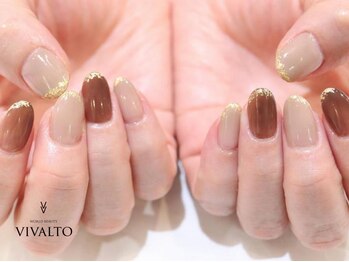 ワールド ビューティ ヴィヴァルト 宝塚店(WORLD BEAUTY VIVALTO)/金箔/ブラウンネイル