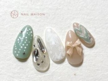 ネイルメゾン 梅田(NAIL MAISON)/手描きハート