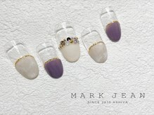 マークジーン 姫路(MARK JEAN)/32. 大理石 ビジュー ネイル