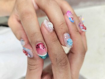 シュガーネイル(sugar nail)/夏祭りネイル