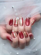 ビーネイル 新松戸(BE NAIL)/チェックxマグネットネイル